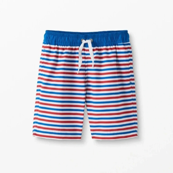 Hanna Andersson Other - Hanna Andersson Sunblock Swim Trunks in Red White and Blue Stripes Size 4